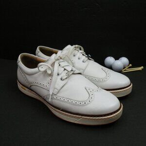 Worn Once! Men's Royal Albartross White Wingtip Lace up Spikeless Golf Shoes 12